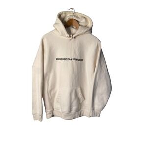 Independent Trading Company Men's White/Beige Hoodie Size Large